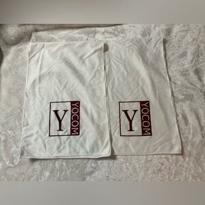 2 white neck head Cooling Towels